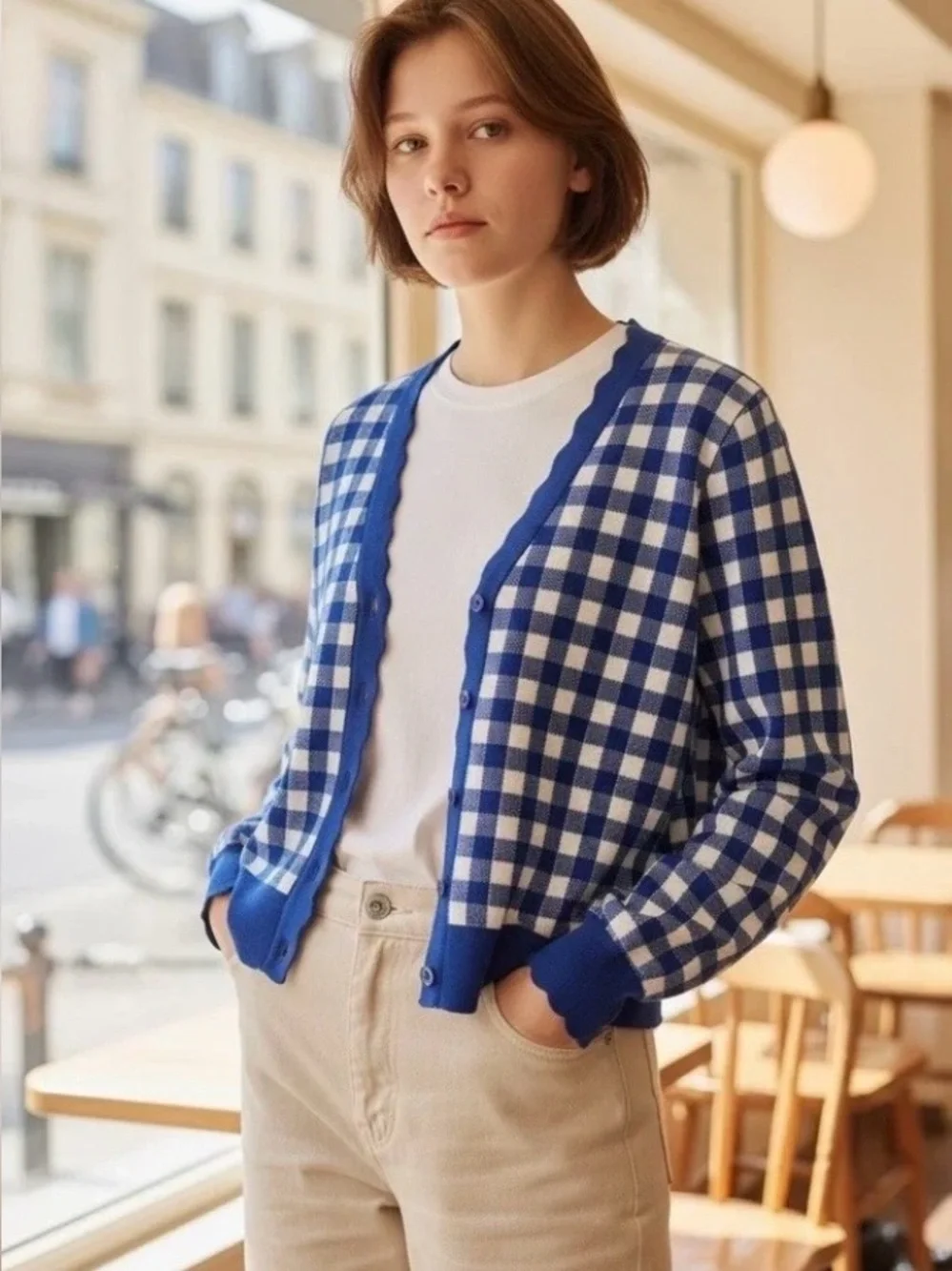Kate Spade New York Gingham Cardigan NWT